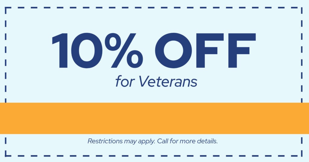 10% off for veterans