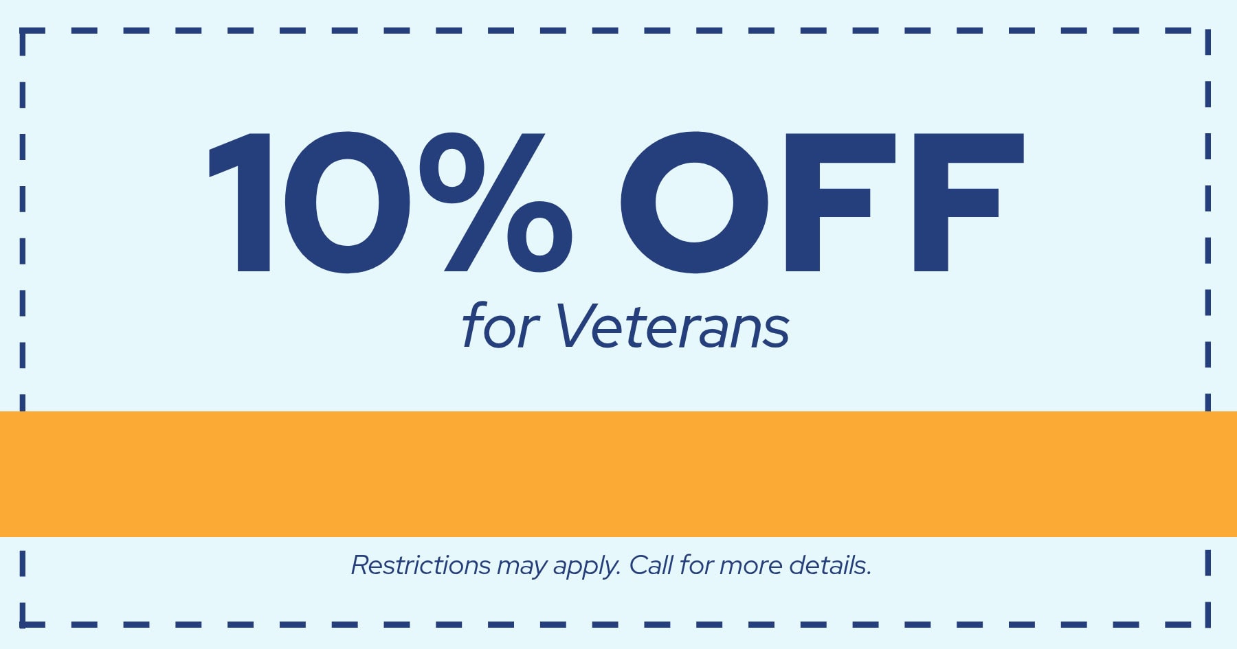 10% off for veterans